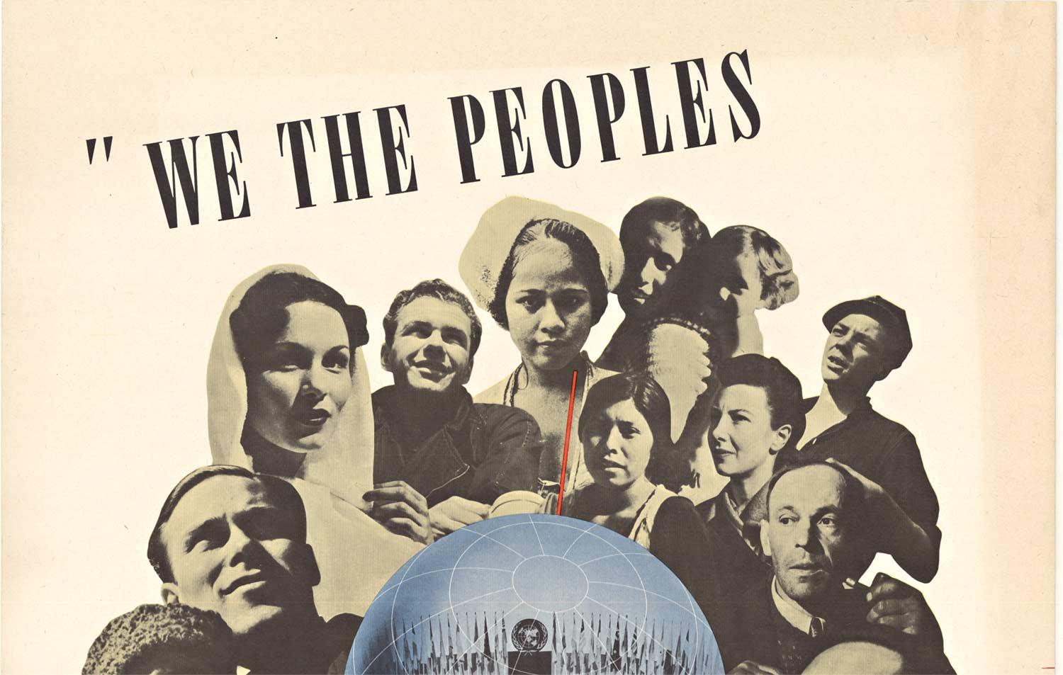 Originales Originalplakat „We the Peoples of the United Nations“ von 1945 – Print von Unknown