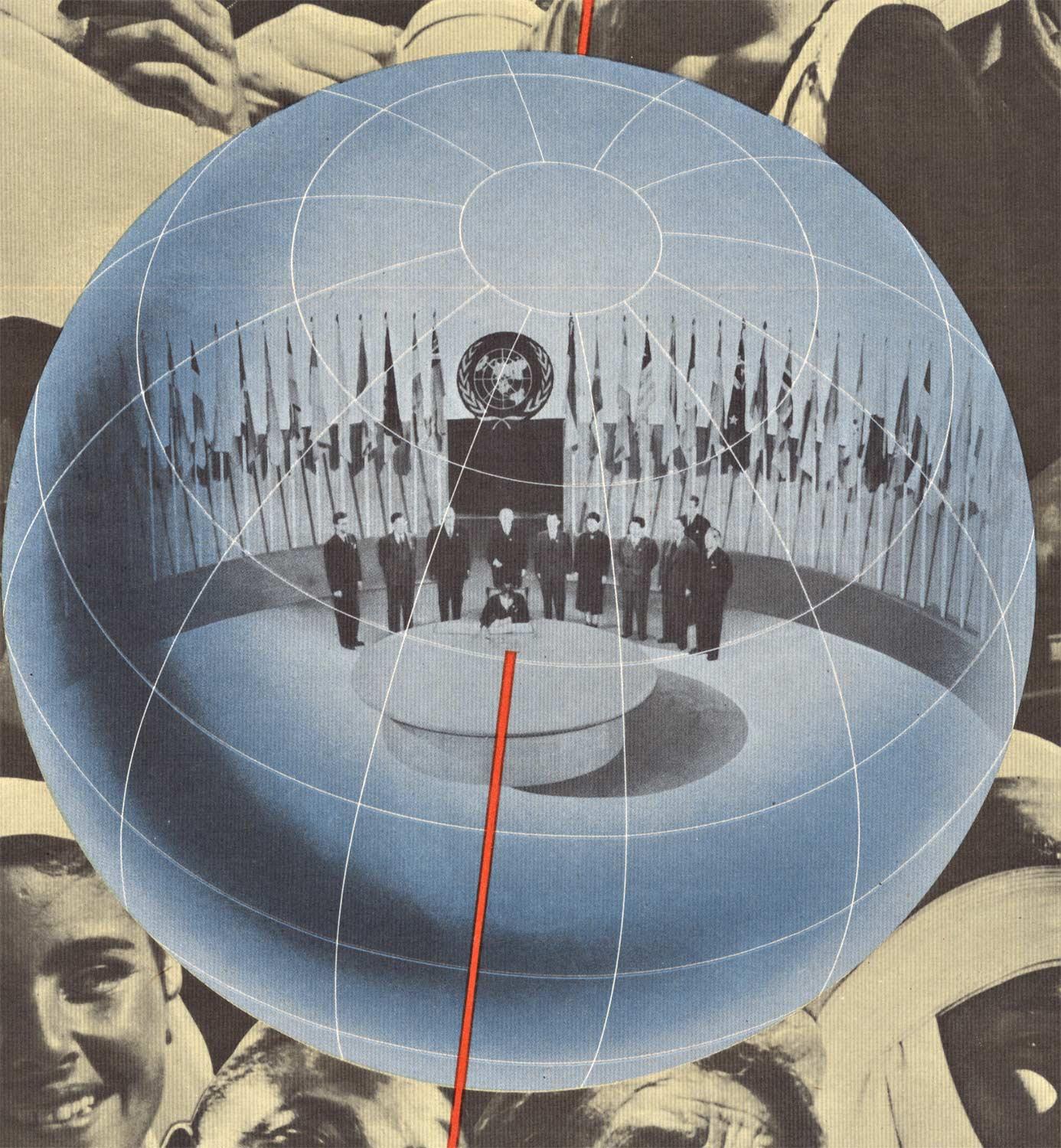 Originales Originalplakat „We the Peoples of the United Nations“ von 1945 (Amerikanische Moderne), Print, von Unknown
