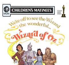 Original "Wizard of Oz" Children's Matinees vintage movie poster  1972