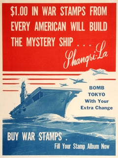 Original Weltkrieg II Amerikanisch 1943 Poster - Kriegsstempel - Shangri-La