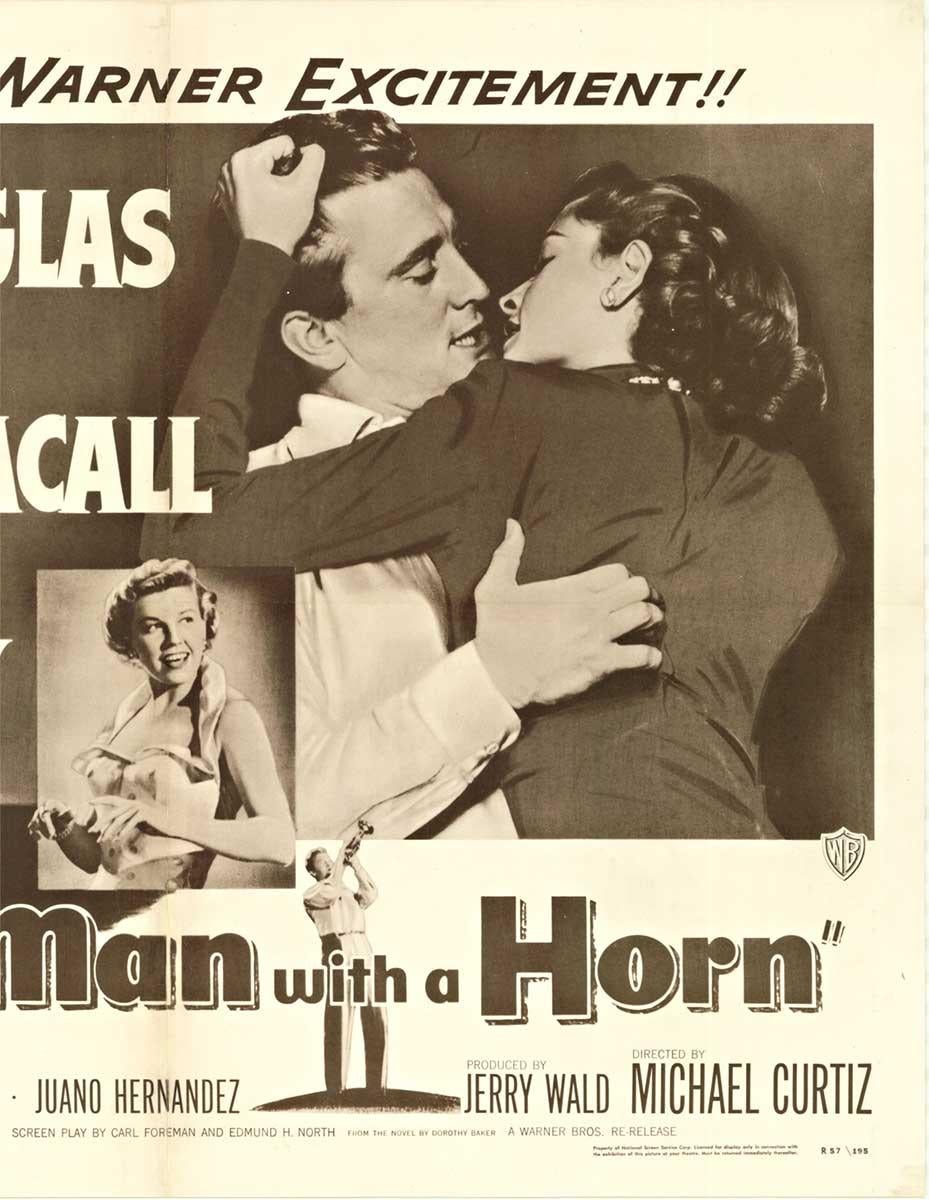 Originales Vintage-Filmplakat „Young Man with a Horn“ aus den USA mit halber Fläche (Amerikanische Moderne), Print, von Unknown