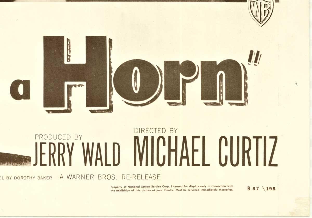 Originales Vintage-Filmplakat „Young Man with a Horn“ aus den USA mit halber Fläche (Weiß), Print, von Unknown