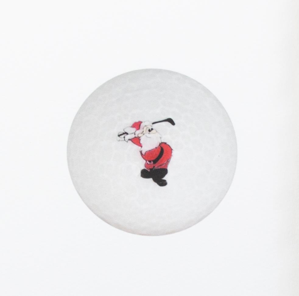'Pair of Christmas Golf Balls' gicleé print on watercolor paper - Contemporary Print by Unknown