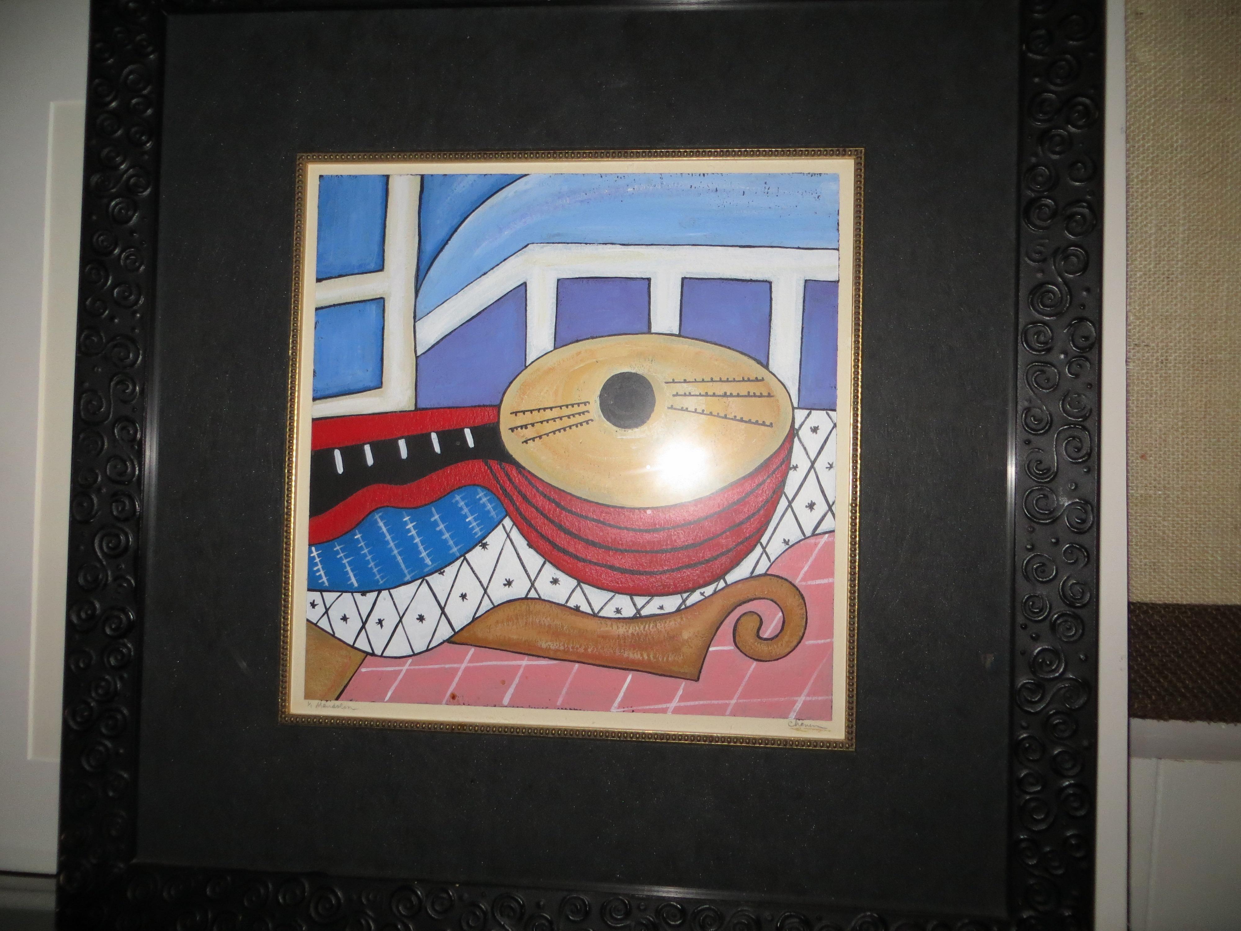 Pair of Cubist Lithograph - Black Still-Life Print by Unknown