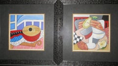 Pair of Cubist Lithograph