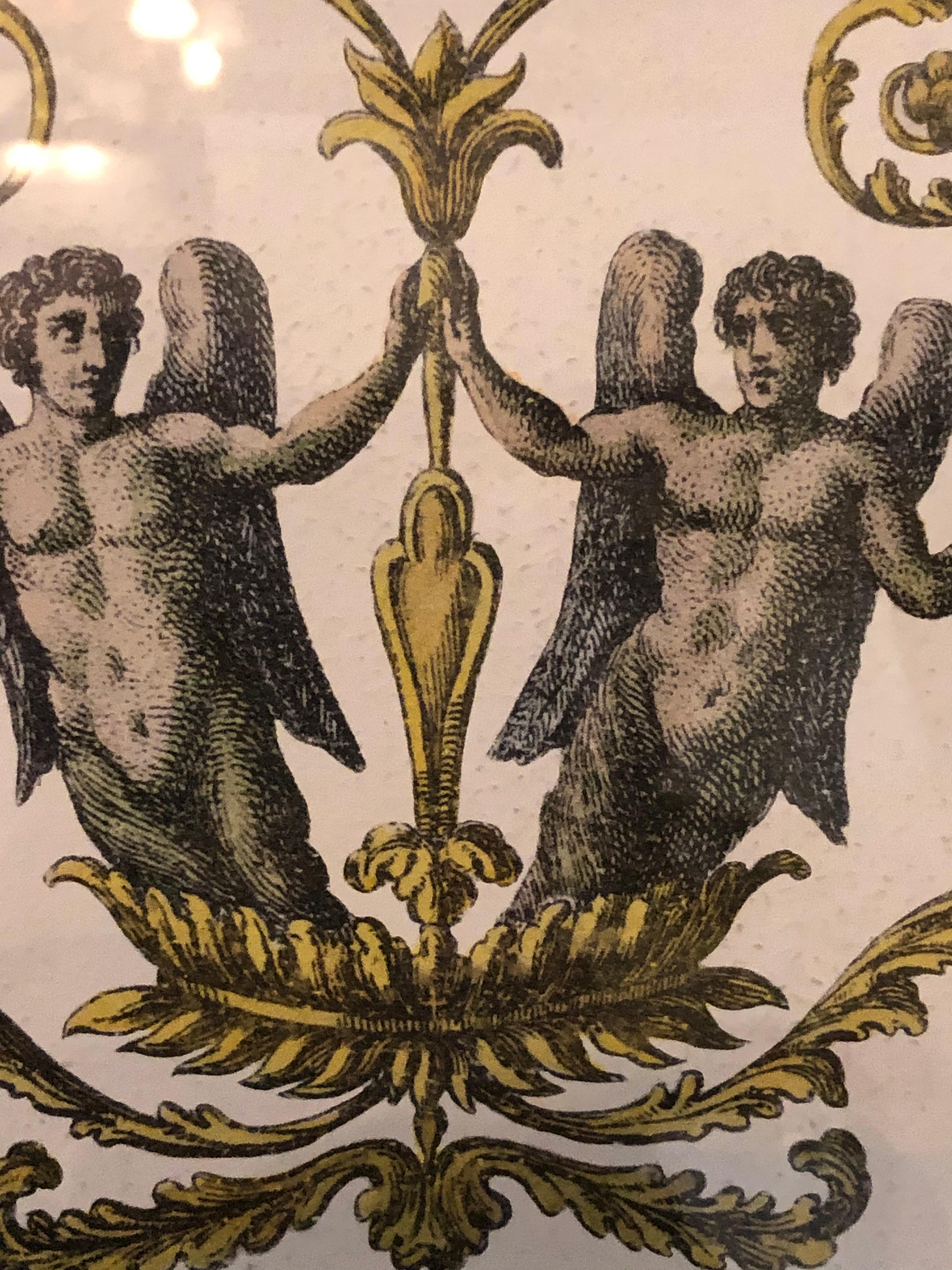 Pair of Italian Engravings Signed Gio Ma Calsini in Gilt Frames For Sale 6