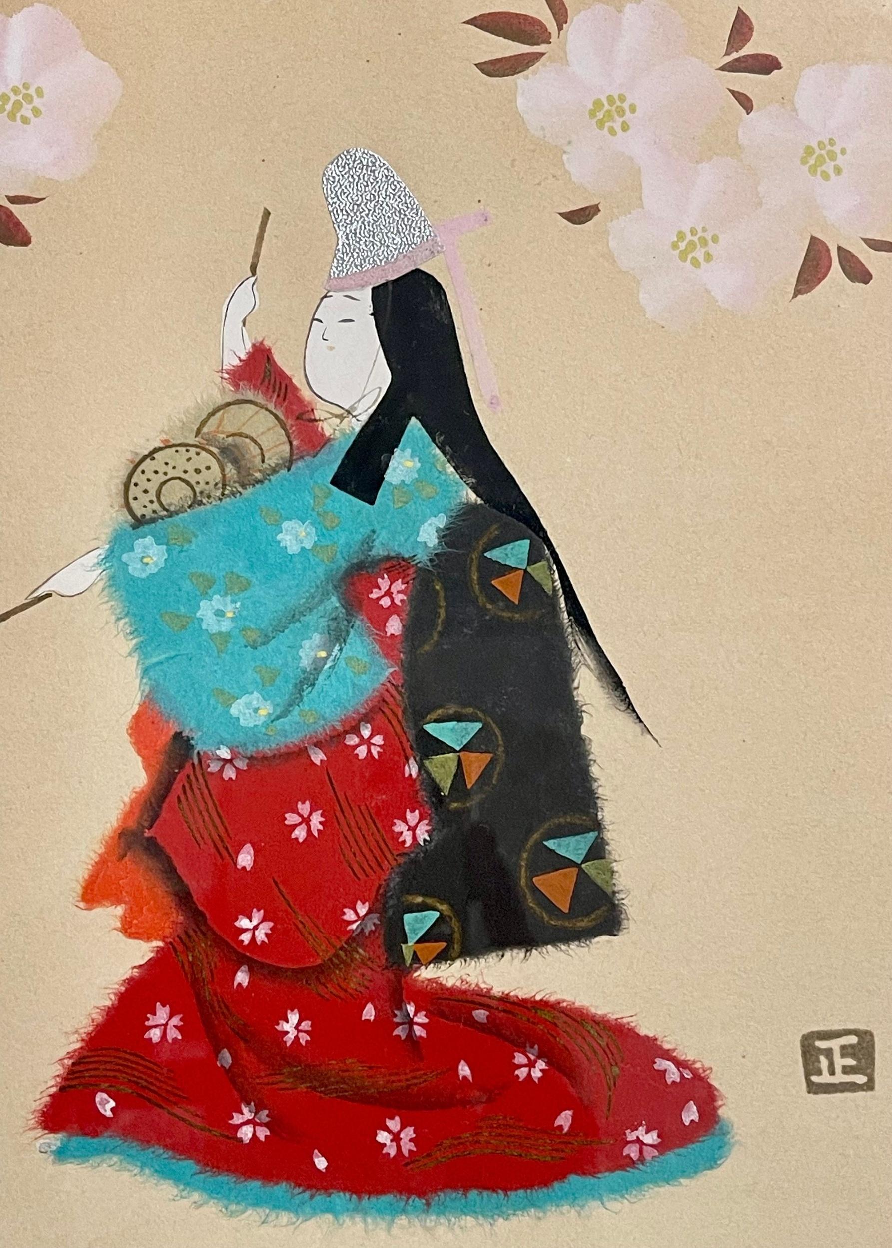 Pair of Japanese Woodblocks Custom Frames Signed For Sale 6