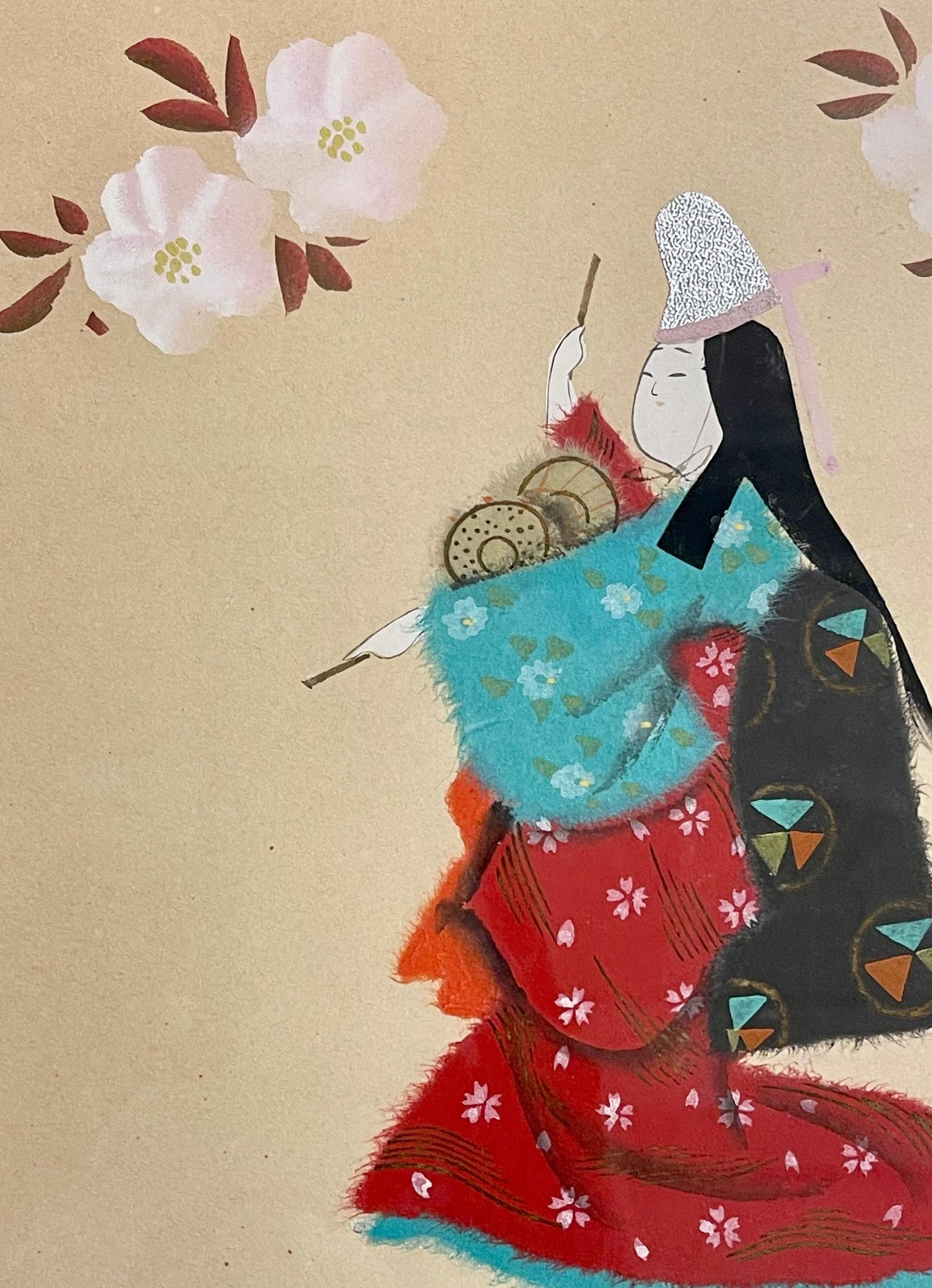 Pair of Japanese Woodblocks Custom Frames Signed For Sale 7