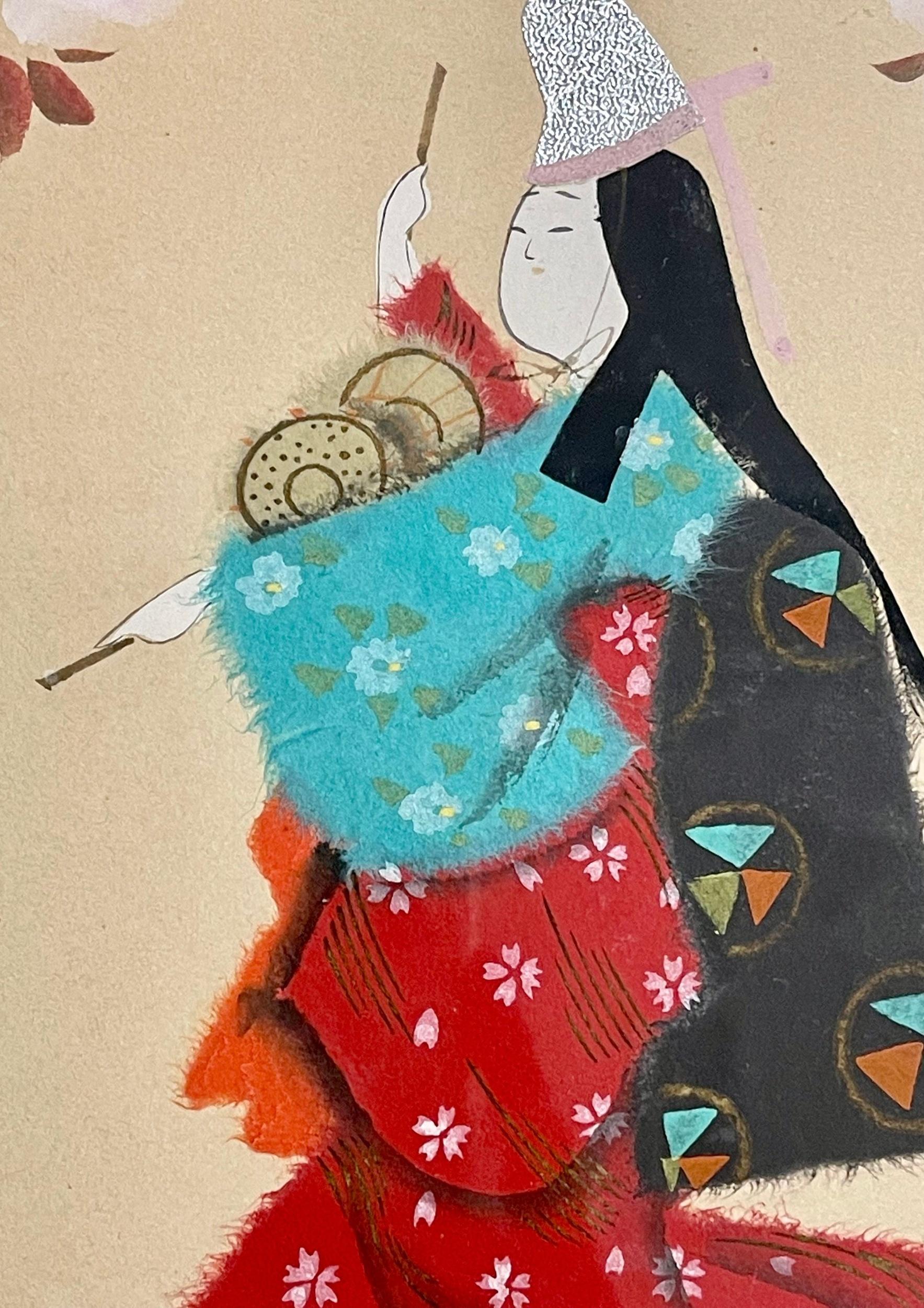 Pair of Japanese Woodblocks Custom Frames Signed For Sale 11