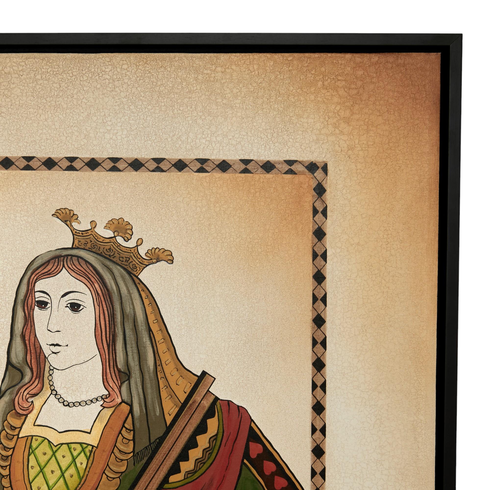 Paire de grands tirages vintage de cartes à jouer du roi et de la reine en vente 6