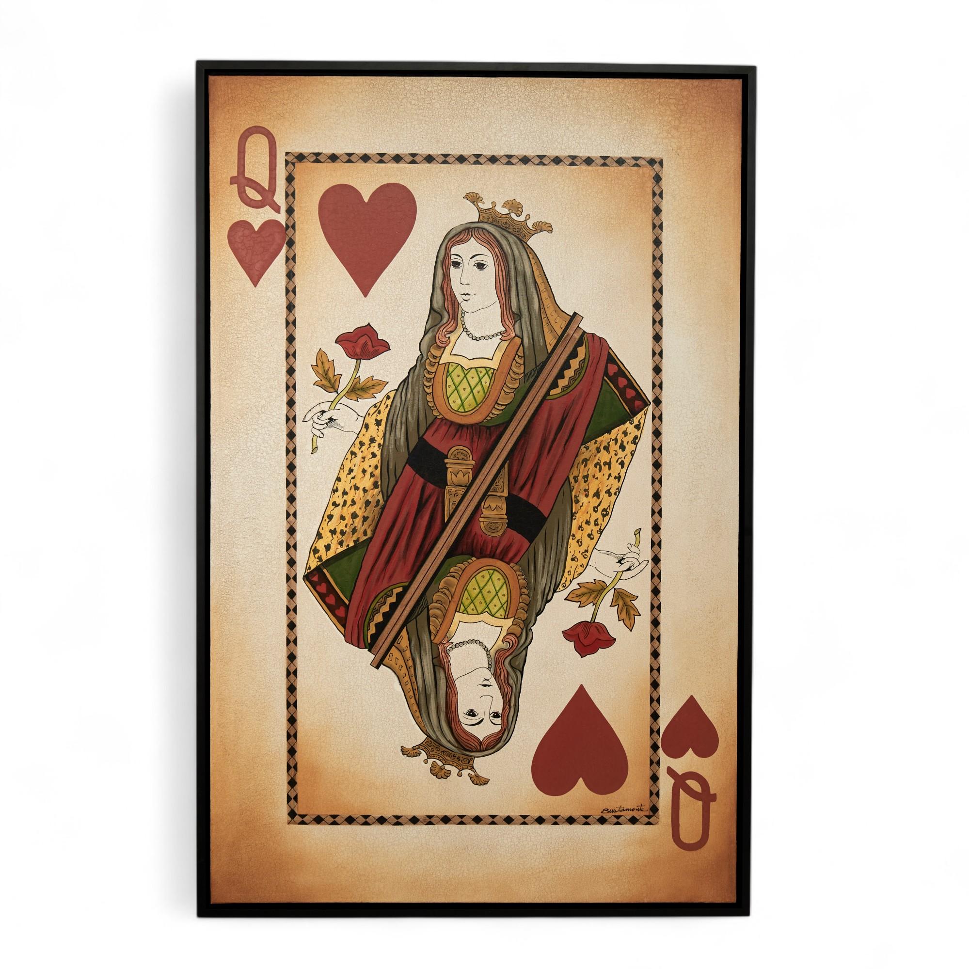 Paire de grands tirages vintage de cartes à jouer du roi et de la reine en vente 4