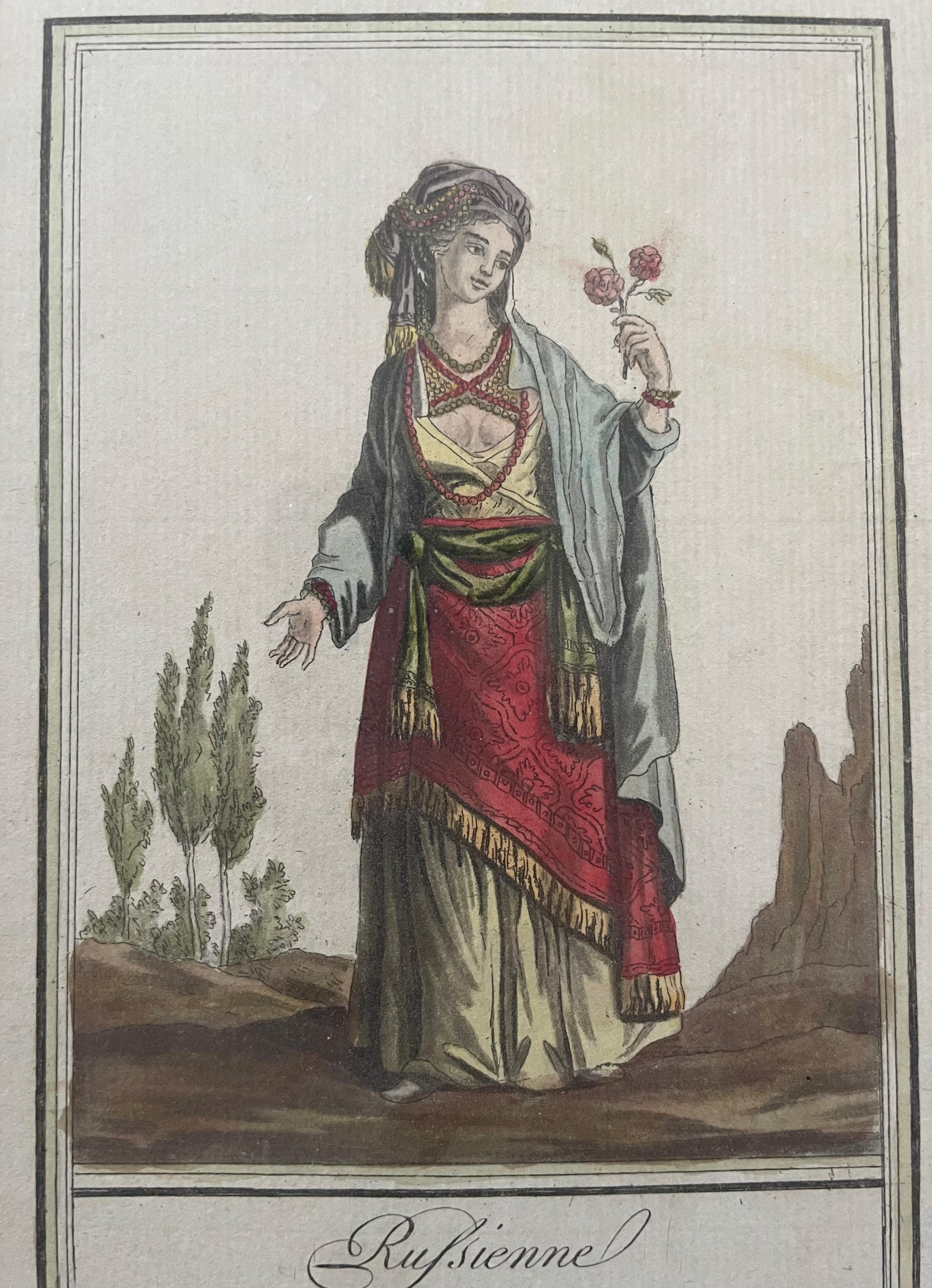 Paire de portraits russes en habits du 18e siècle en vente 2