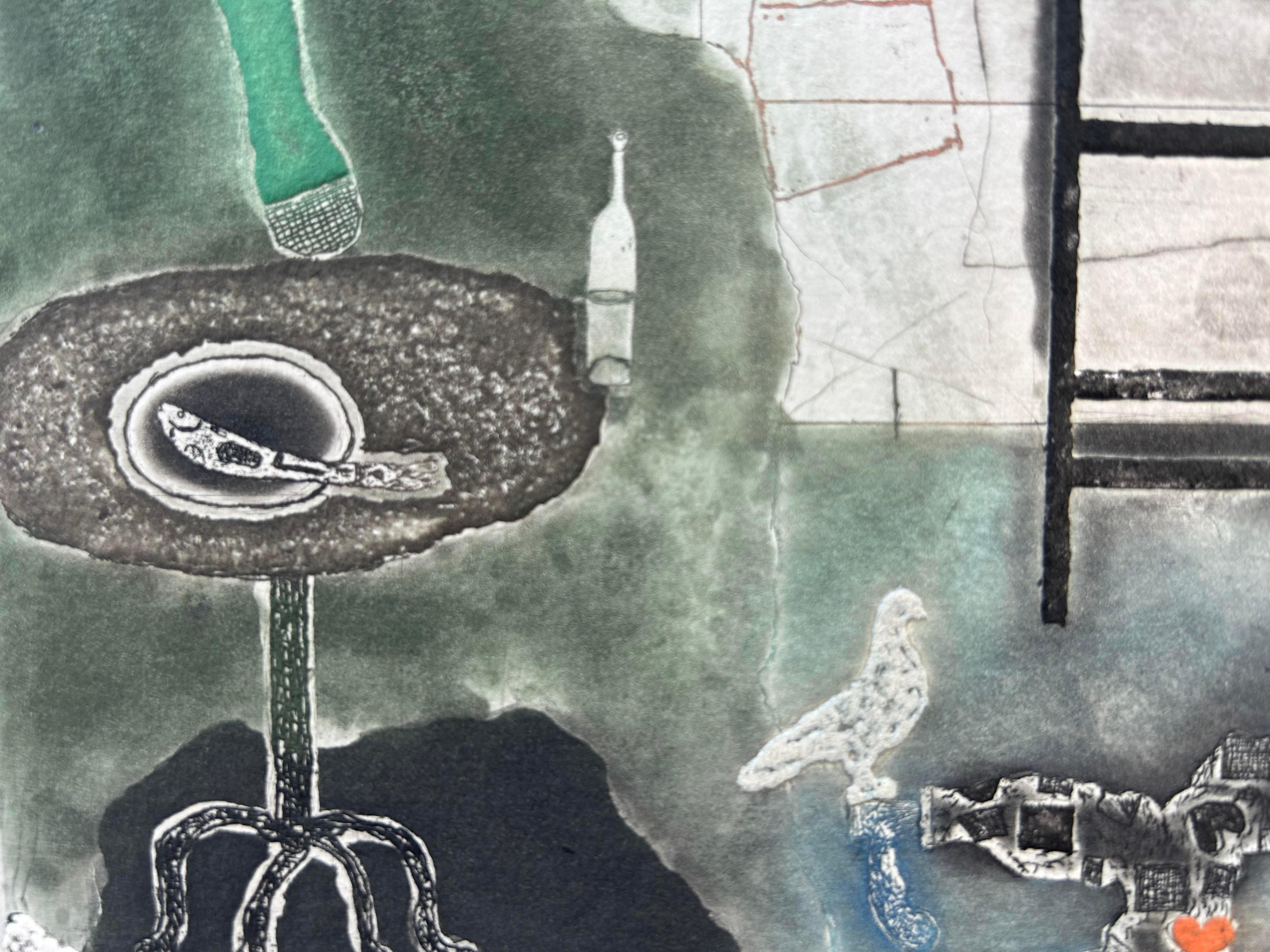 Coppia Shahid Kabir  Bangladesh 1980 Acquetinte India Circo del Bengala Dhaka - Print Altro stile artistico di Unknown