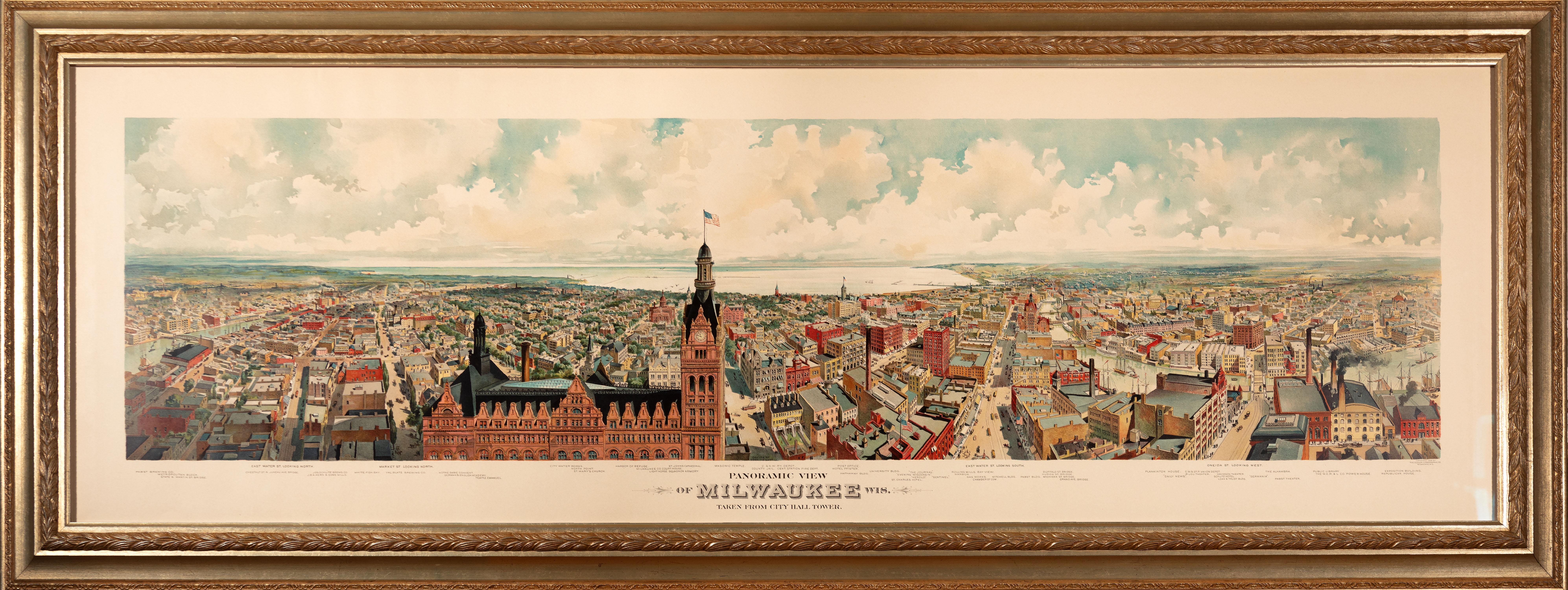 Panoramic View of Milwaukee Taken From City Hall Tower