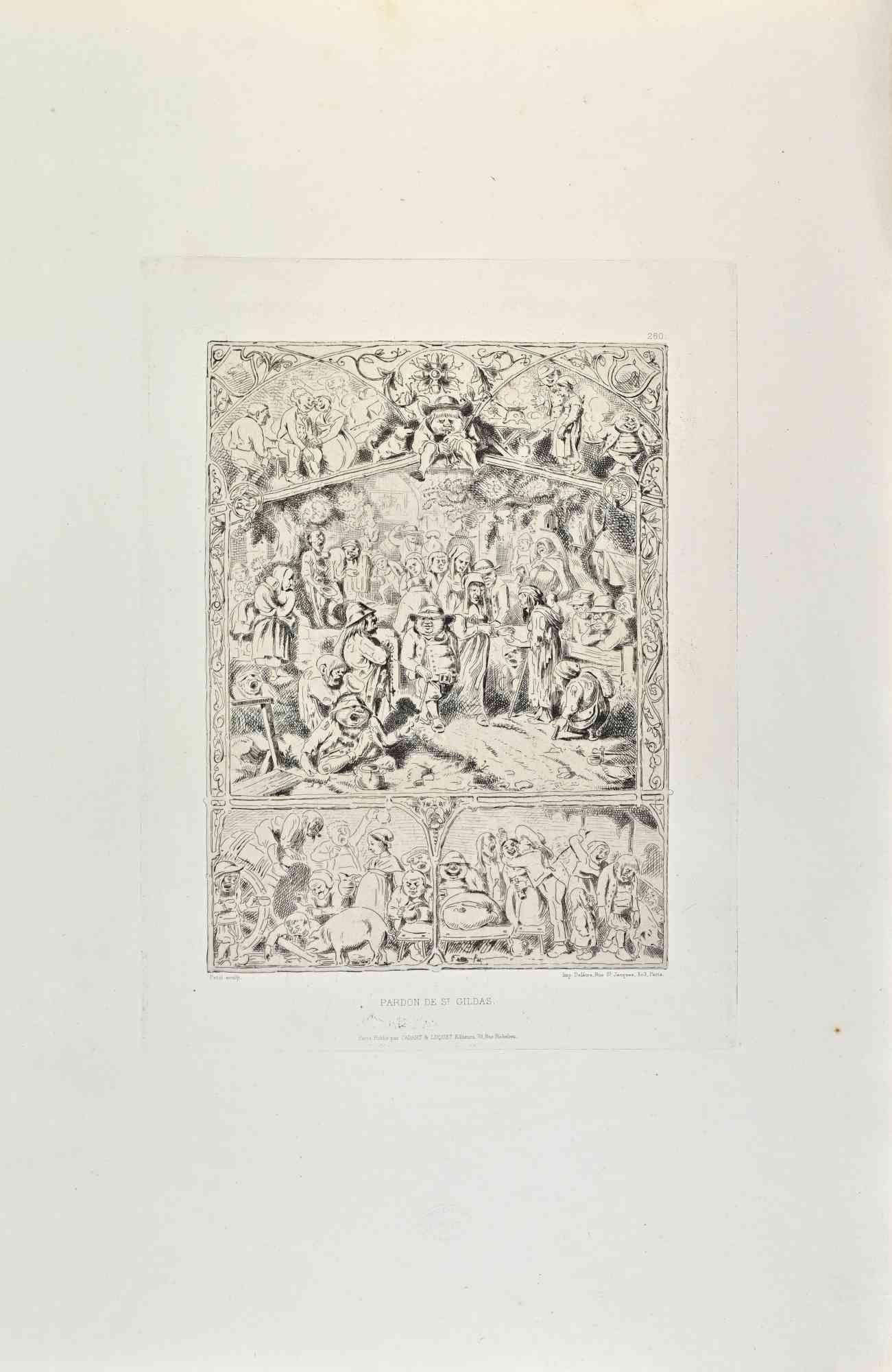 Pardon de At. Gildas - Etching - 1870s