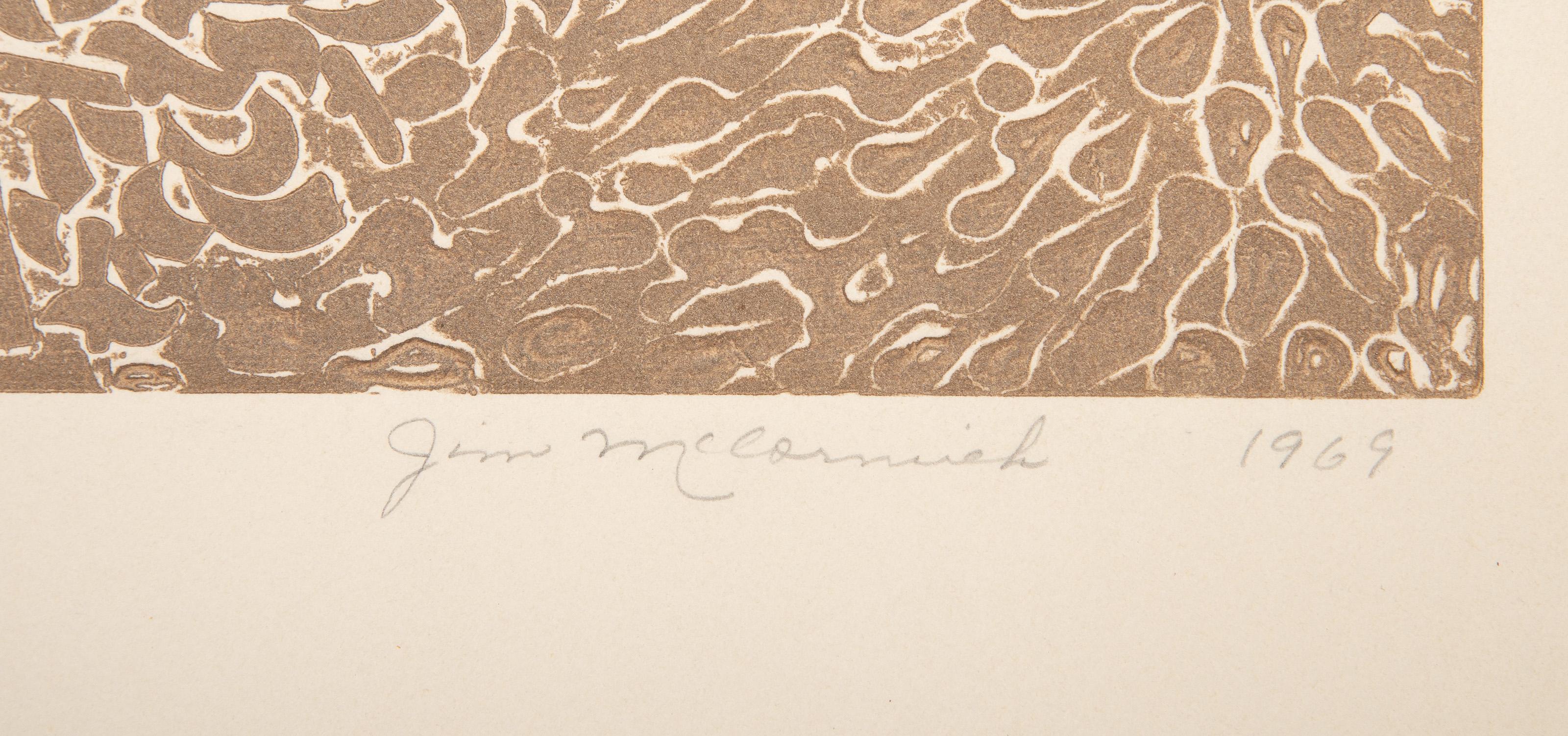 Parget in Chaos, surrealistische Radierung von Jim McCormick (Surrealismus), Print, von JIm McCormick