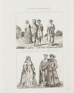 Paris Costume - Lithographie d'origine  Le XIXe siècle