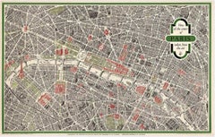 PARIS (FRANCE) City Map original Vintage poster