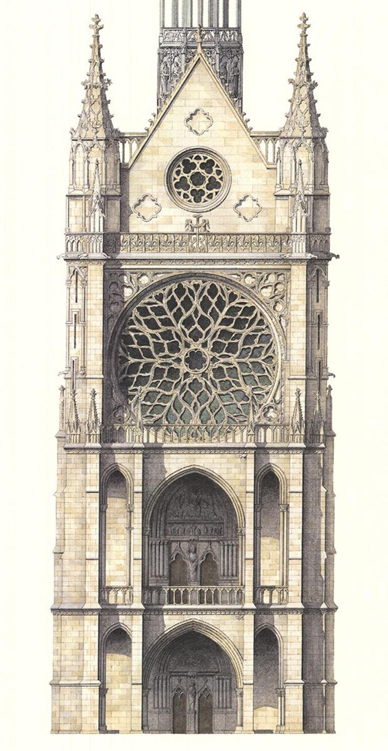 Paris Sainte-Chapele 2009- Offset Lithograph 1