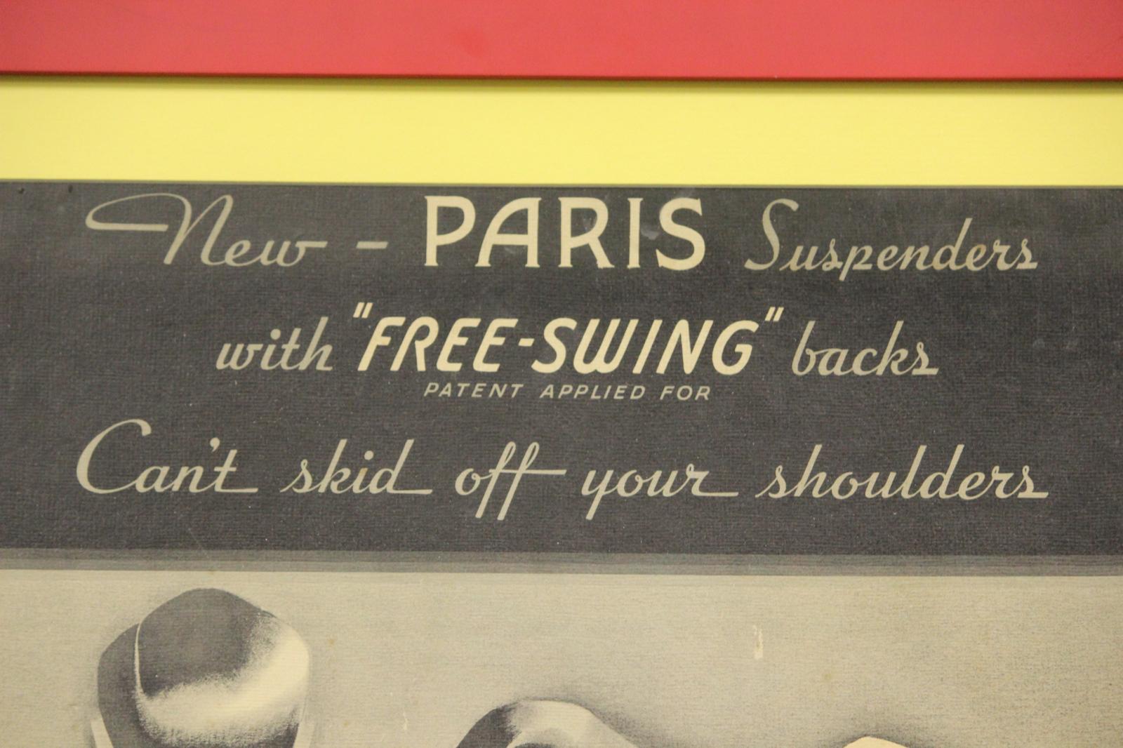 Vintage French art deco advert sign depicting a trio of dapper gents for:

