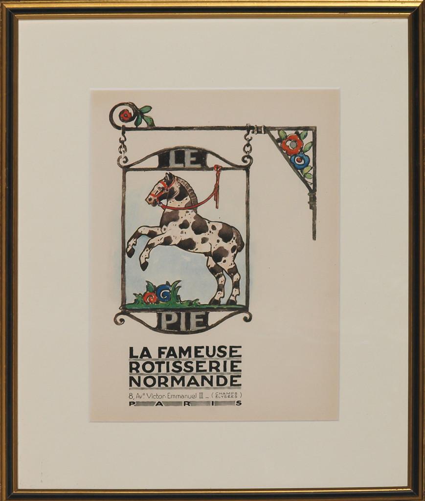 « Paris restaurant Le Pie La Fameuse Rotisserie Normande - Print de Unknown