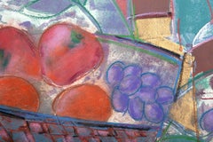 Passion Fruit, Abstract Expressionist Monoprint by Manuel Rodriguez Jr.