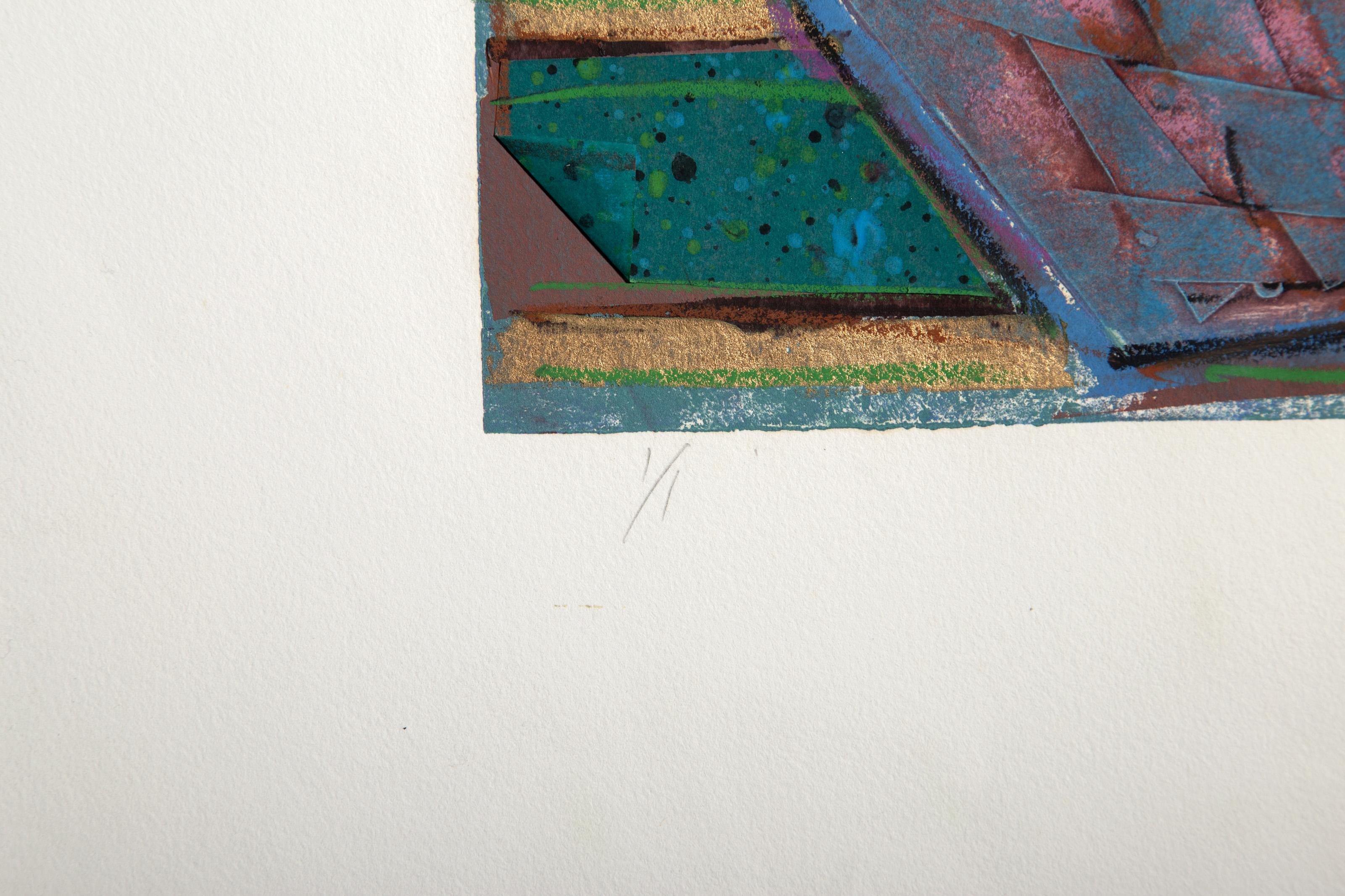 Passion Fruit, Monoimpression expressionniste abstraite de Manuel Rodriguez Jr. en vente 2