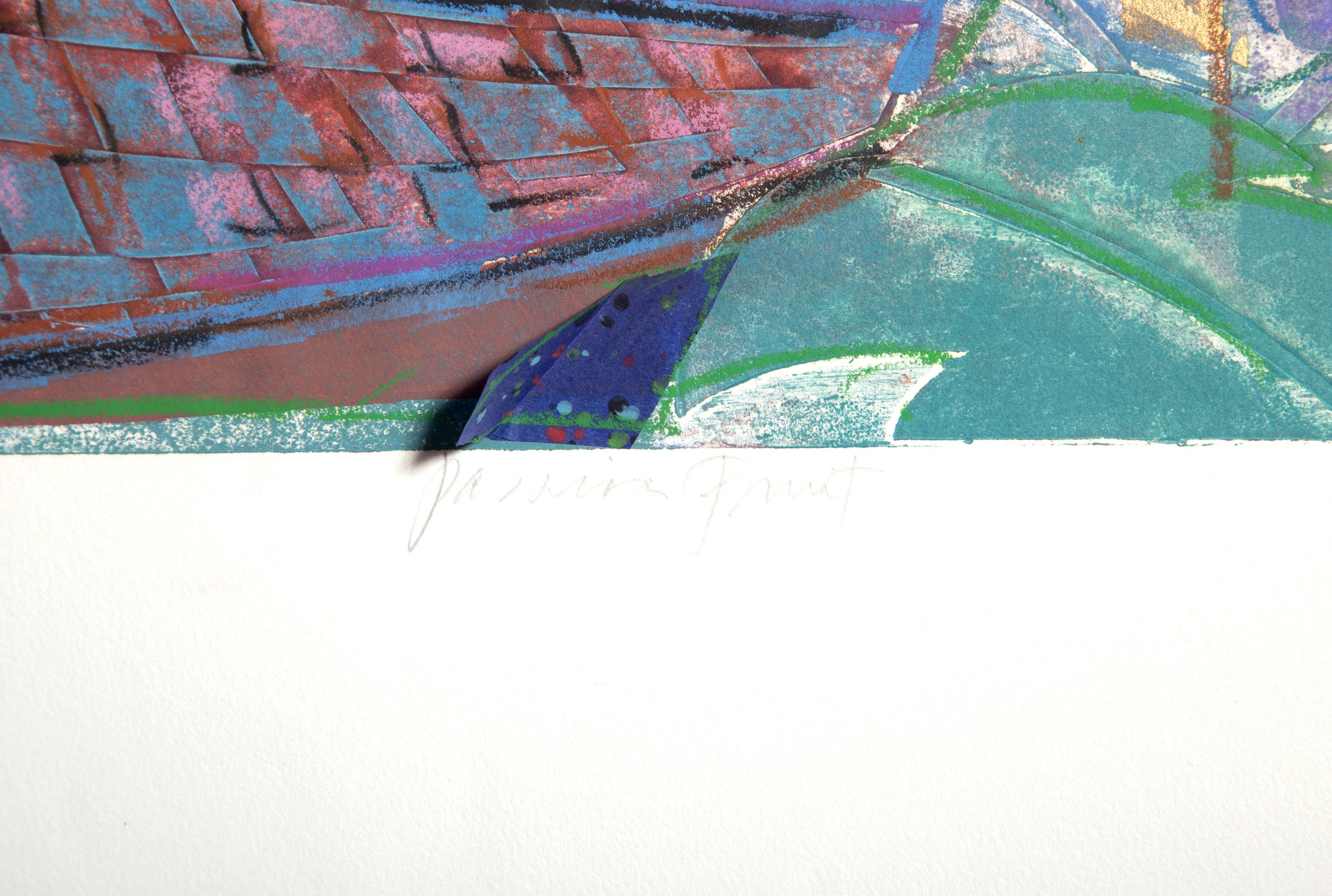 Passion Fruit, Monoimpression expressionniste abstraite de Manuel Rodriguez Jr. en vente 4