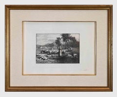Pasture - Original Etching - 1868