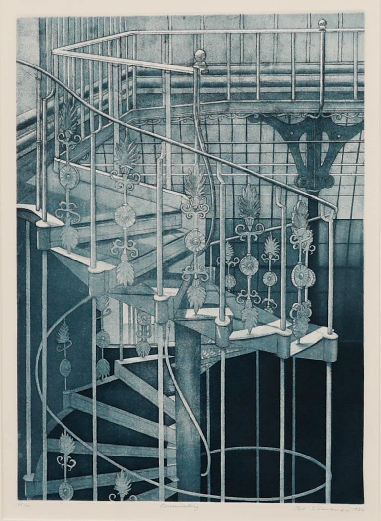 Pat Schaverien - Acquatinta del XX secolo incorniciata, Conservatorio - Print di Unknown