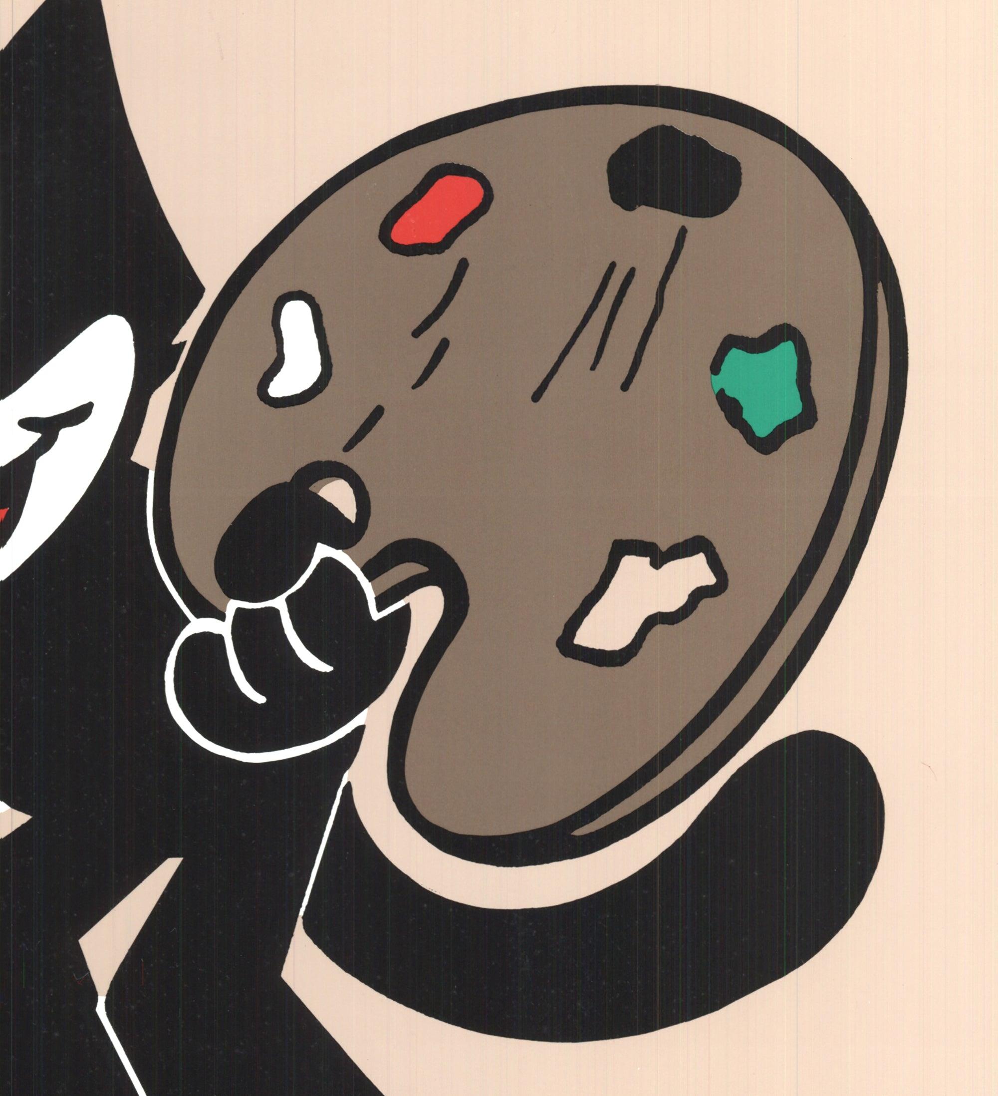 Pat Sullivan 'Felix the Cat as Artist' 1992- Poster For Sale 1