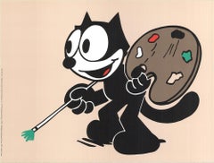 Vintage Pat Sullivan 'Felix the Cat as Artist' 1992- Poster