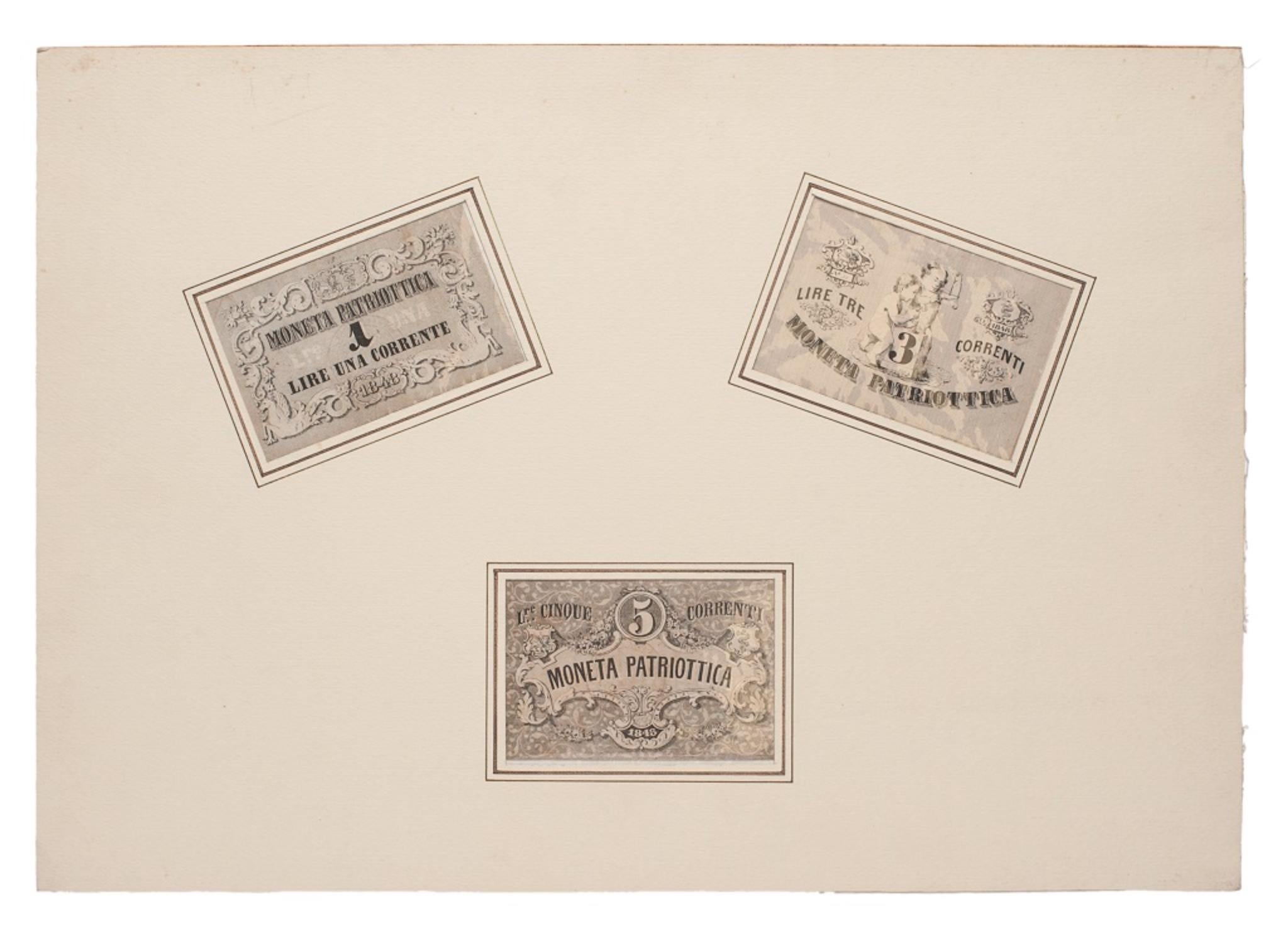 Icône patriotique - Lithographie originale  - 1848