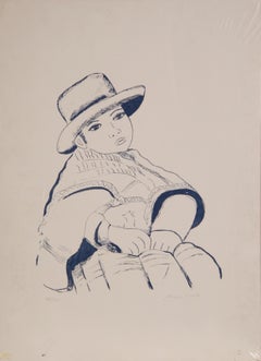 Peruvian Girl, Modern Screenprint by Biagio Civale