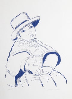 Peruvian Girl, Modern Screenprint by Biagio Civale
