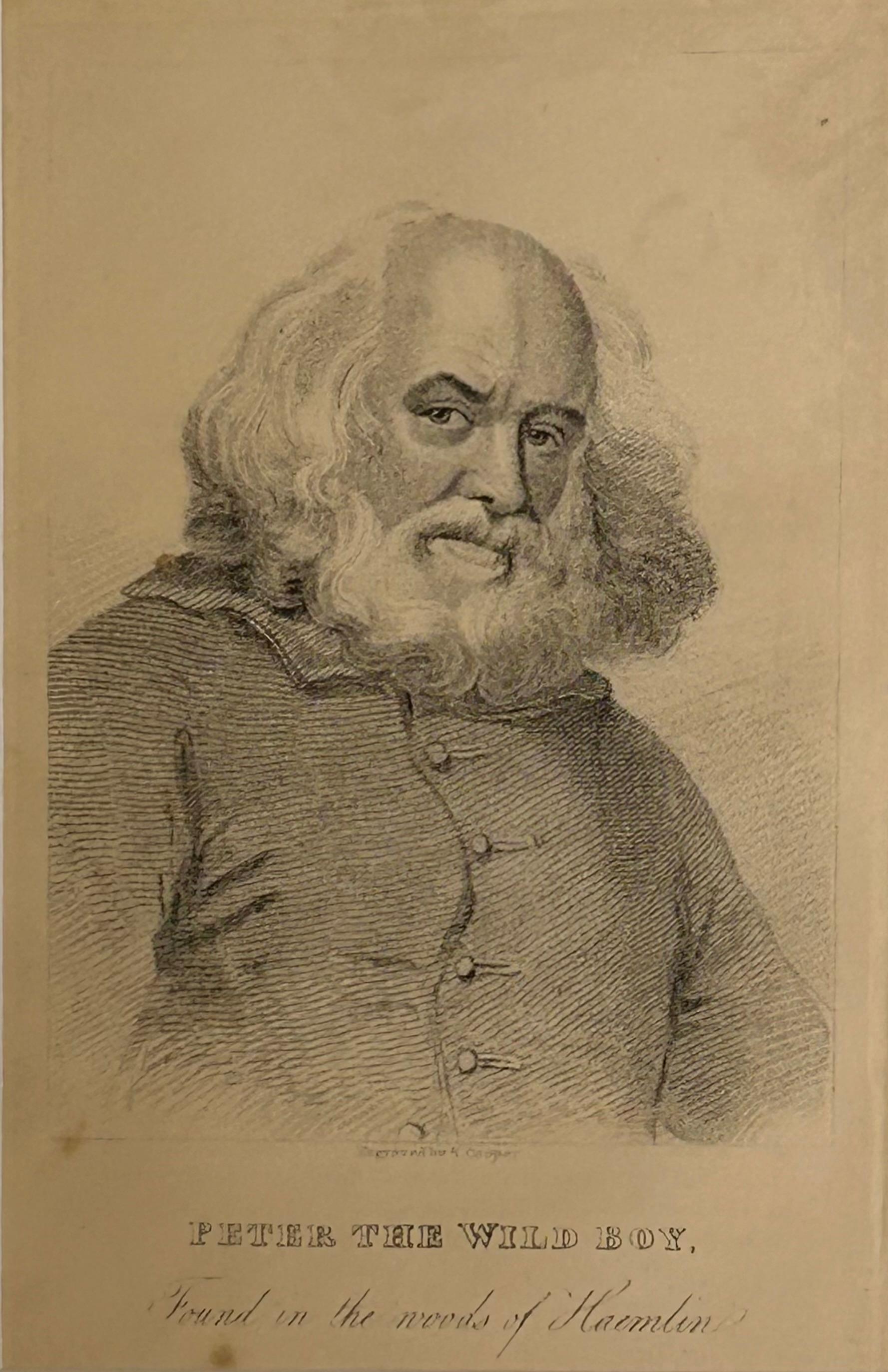 Unknown Figurative Print - Peter the Wild Boy - Found in the woods of Haemlin