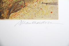 Pheasant Hunt, American Realist Lithograph by Allan Mardon