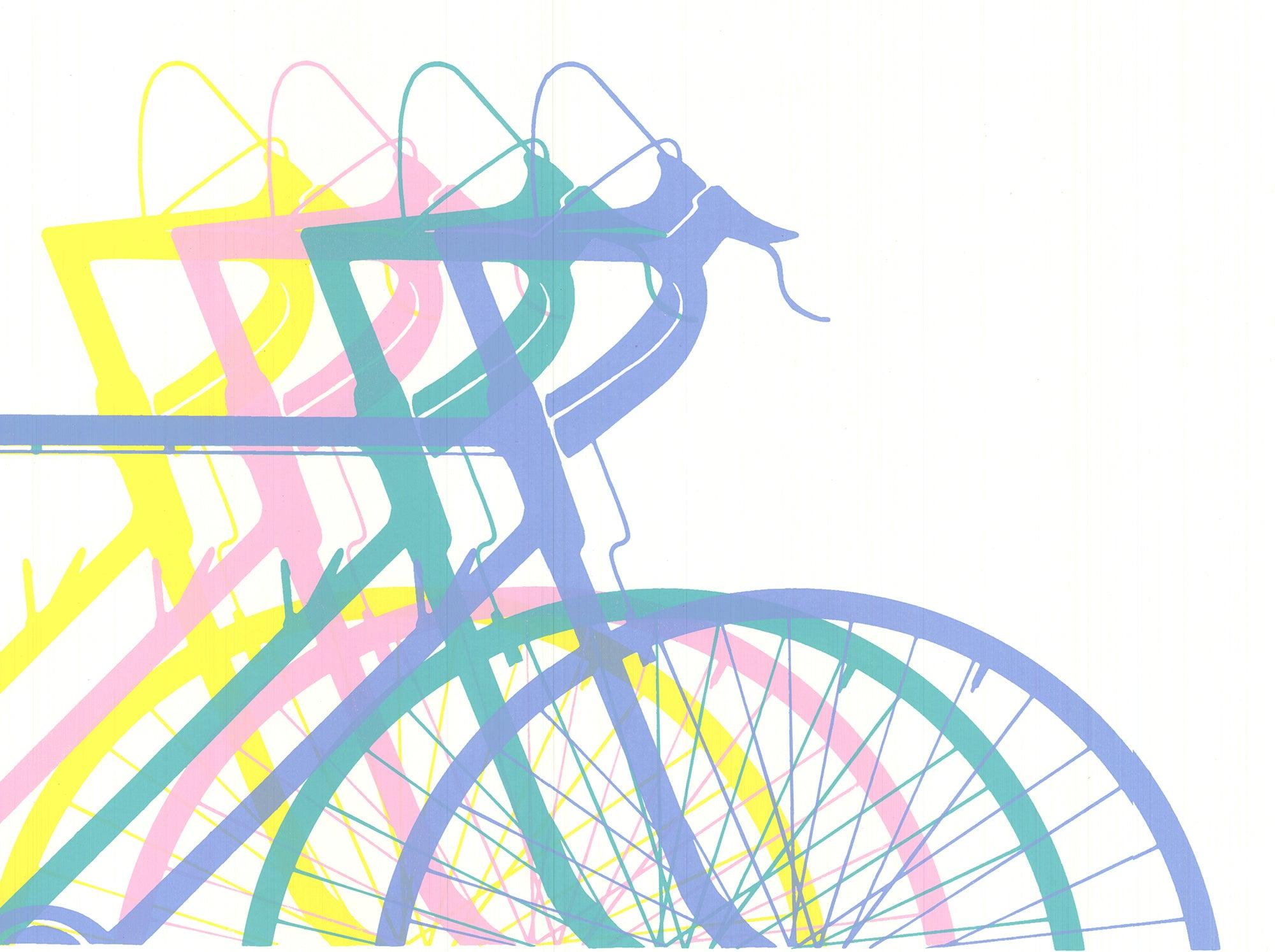 Phil Dynan 'Tour de France Feminin' 1985- Serigraph For Sale 2