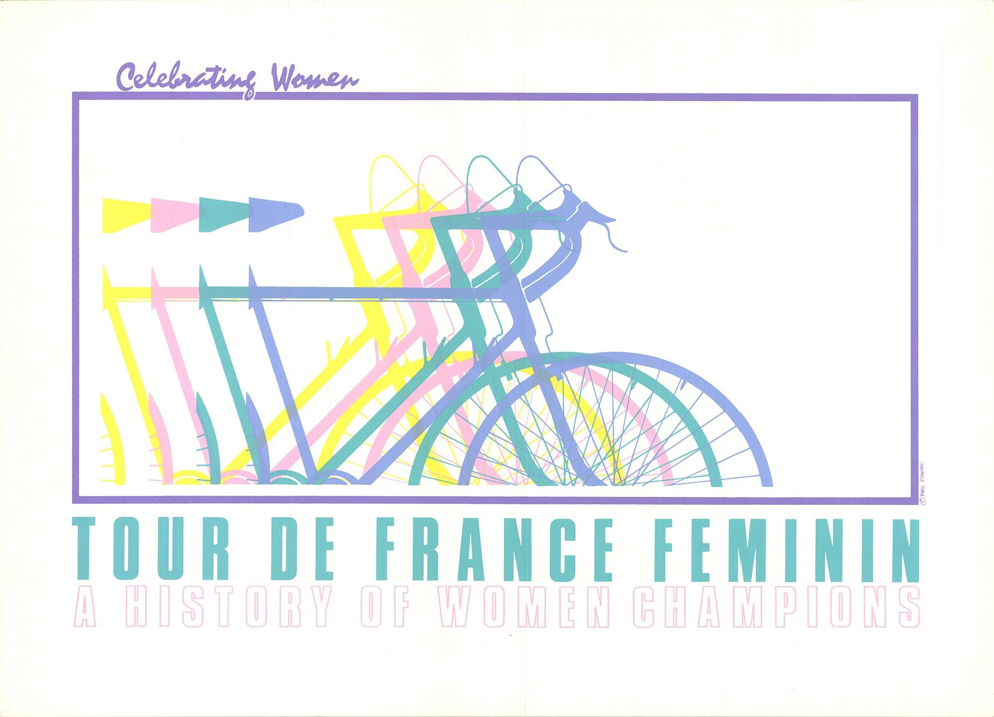 Phil Dynan 'Tour de France Feminin' 1985- Serigraph - Print by Unknown