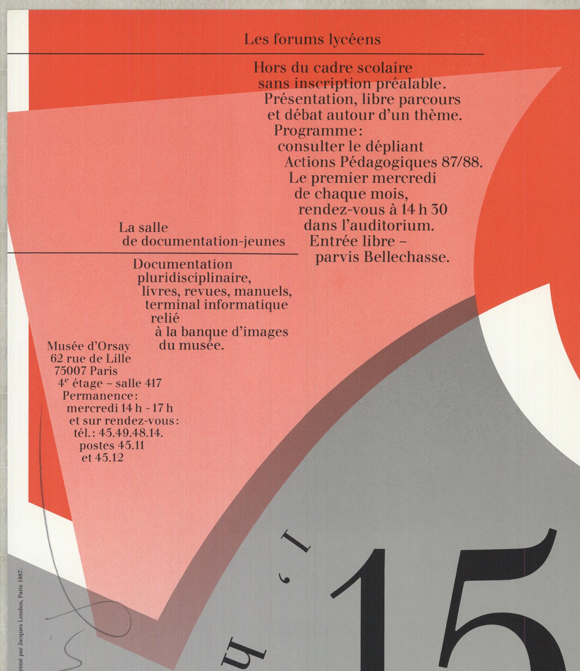 Philippe Apeloig „Musee d'Orsay“ 1987- Offset-Lithographie- Signiert im Angebot 1