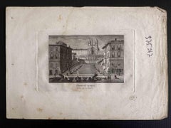 Piazza di Spagna – Italien – Lithographie – Lithographie – spätes 19. Jahrhundert