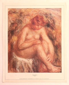 Vintage Pierre Auguste Renoir - Exhibition Poster - Original Offset Print - 1975