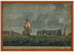 Pierre Canot (1710-1777) d'après H. Smyth - gravure encadrée, île percée