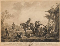 Pierre François Beaumont (1719-1777)  - 18th Century Engraving, Hunting Delay