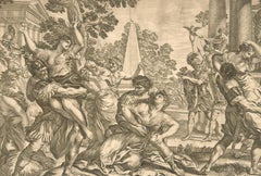 Pietro Aquila (1650-1692) After Cortona - Engraving, Rape of the Sabines