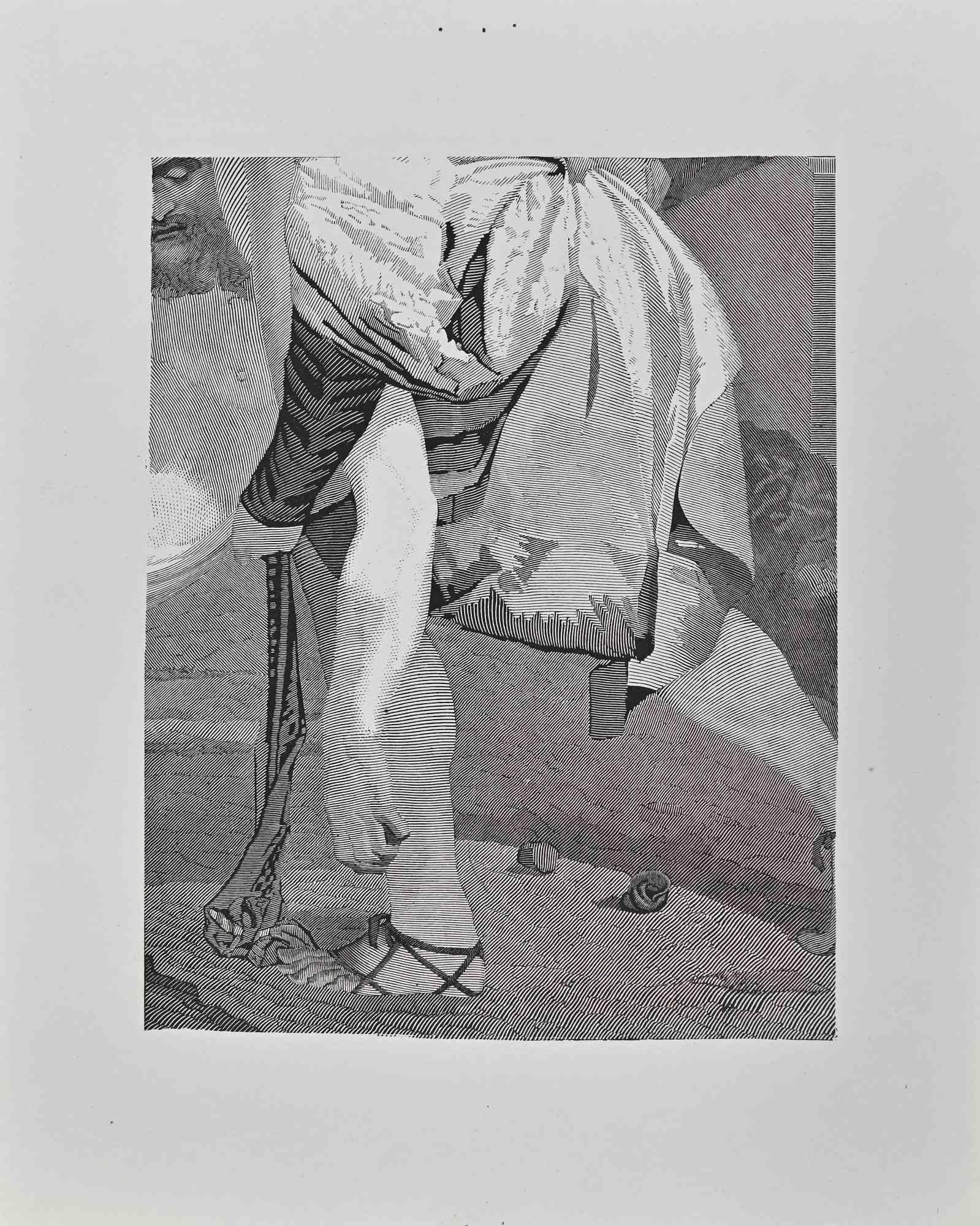 Unknown Figurative Print – Pilgerreise - Original-Radierung - Anfang des 20. Jahrhunderts