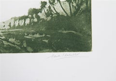 Pineapple, Surrealist Aquatint Etching by Hank Laventhol