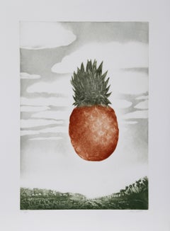 Piña, aguafuerte surrealista de Hank Laventhol