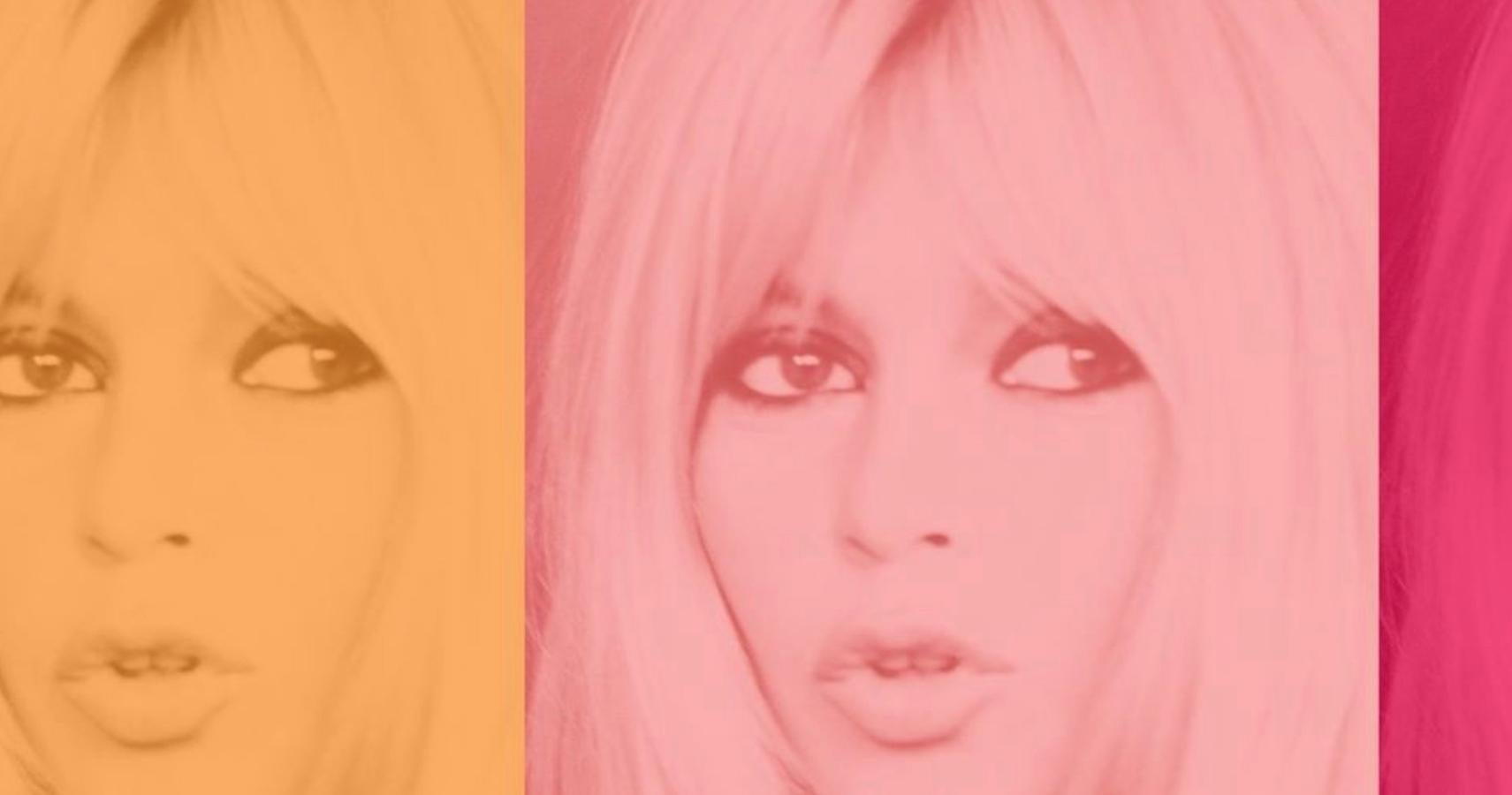 Pink Bardot Triptych - Oversize - Orange Portrait Print by Unknown