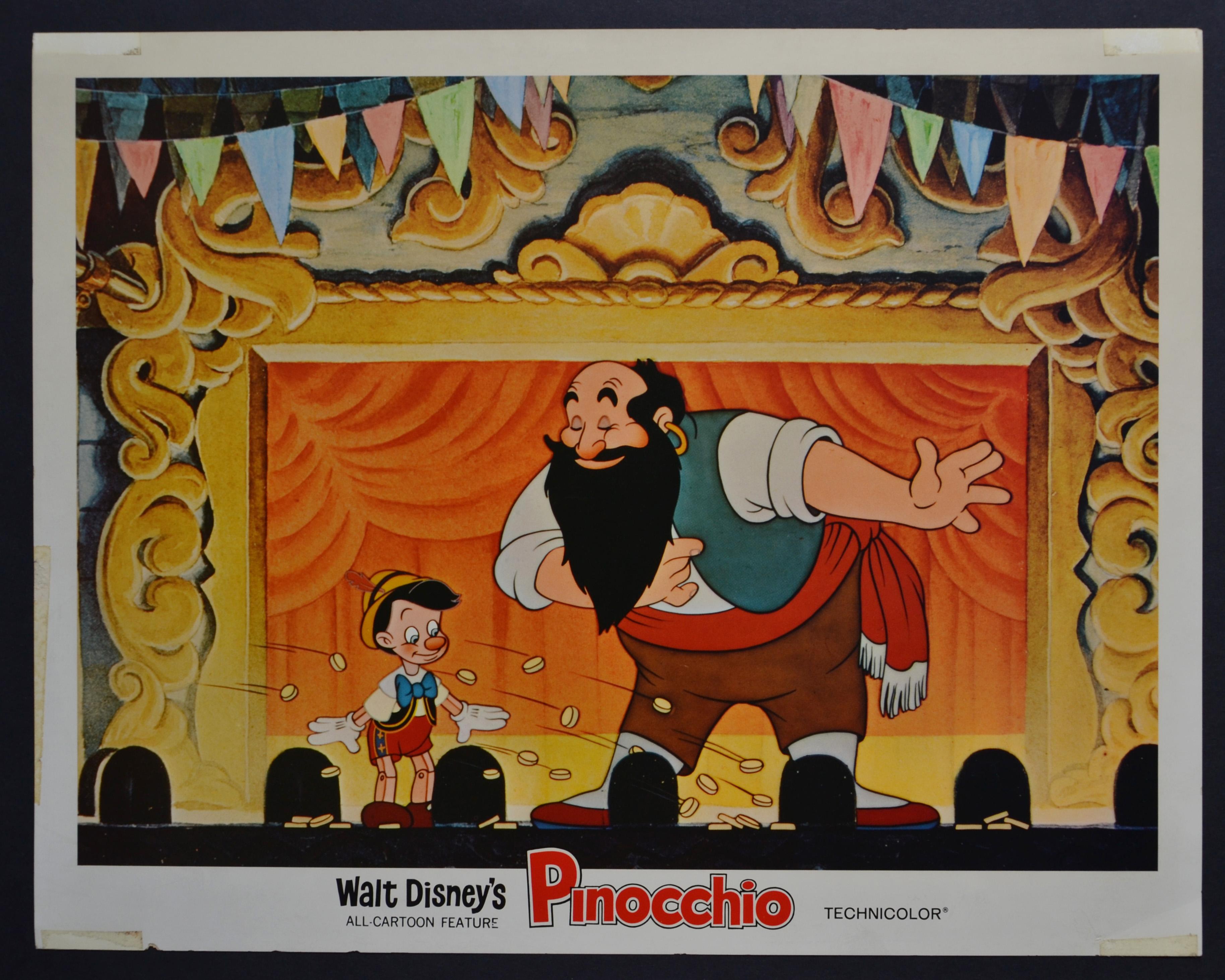 Unknown Interior Print – Original amerikanische Pinocchio-Lobby-Karte von Walt Disneys Film, USA 1940.